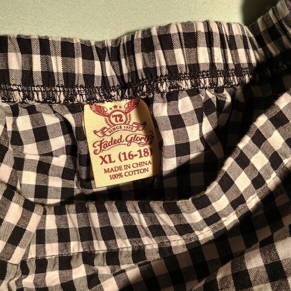 Women's Black & White Faded Glory Blouse – Off-Shoulder Style with Tie Sleeves - Picture 3 of 4